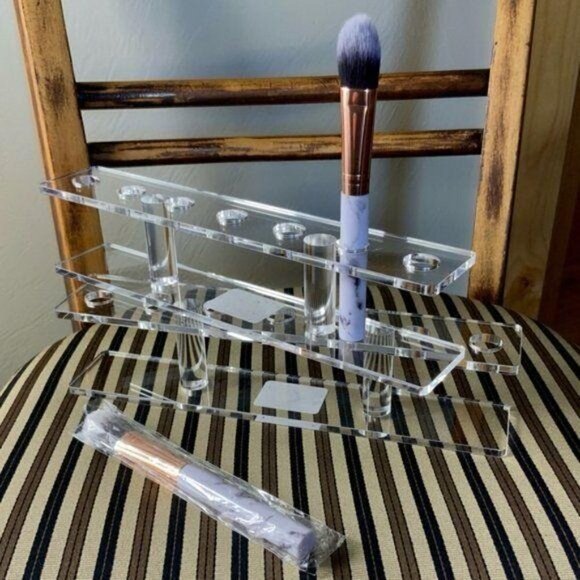3x Makeup Cosmetic Brush Holder Organizer Acrylic Pencil Art Supply Storage NEW - Picture 6 of 7